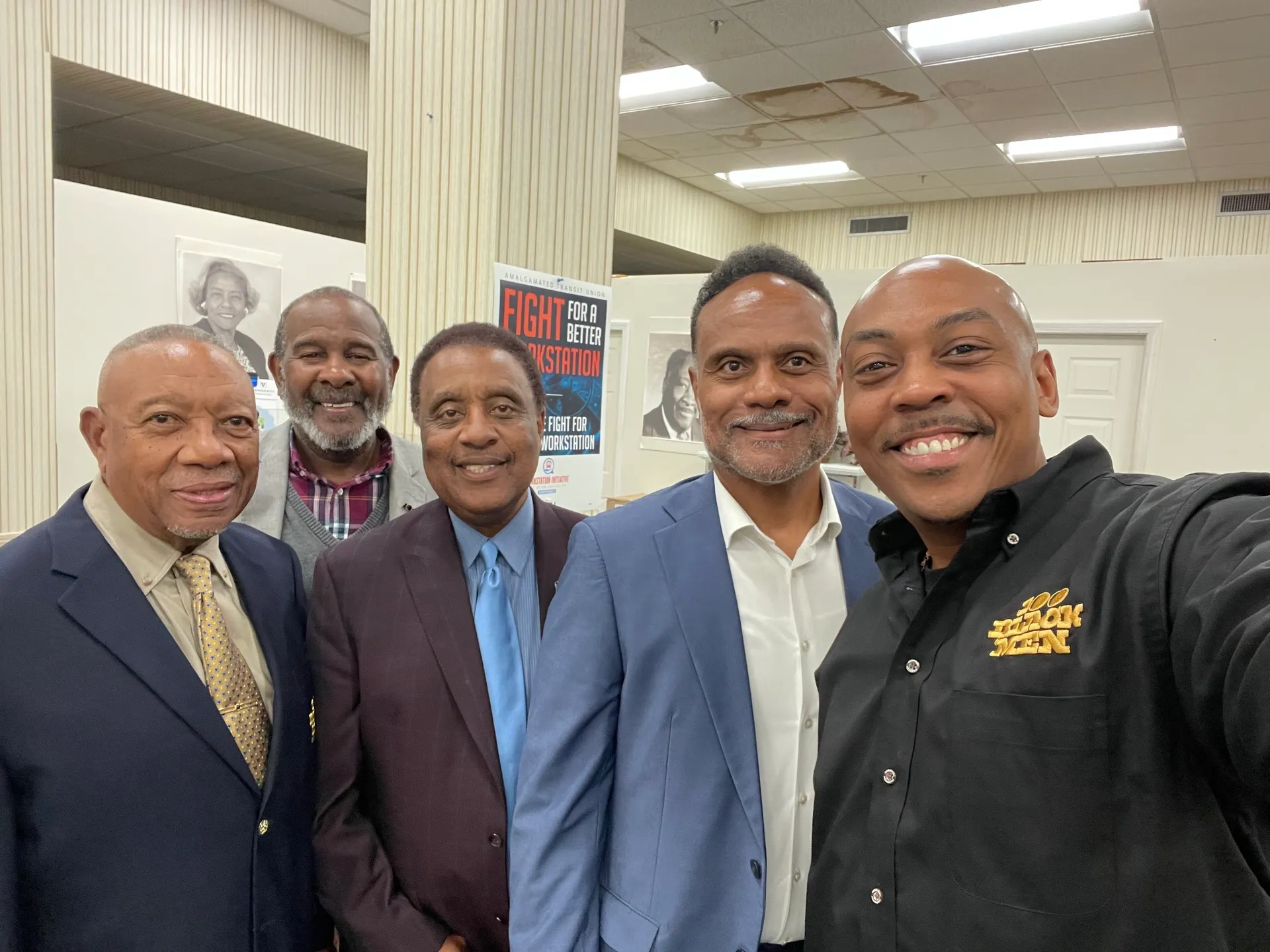 Friends gathered for an event indoors